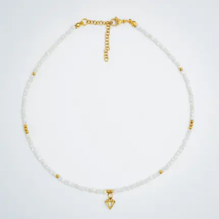 Naszyjnik Choker z Masą Perłową