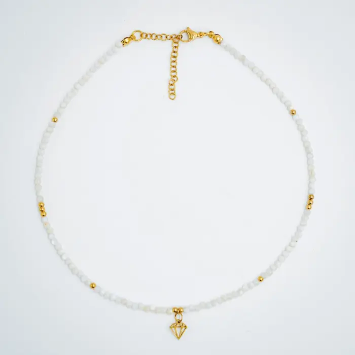 Naszyjnik Choker z Masą Perłową