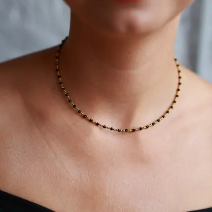 Naszyjnik Choker  z Czarnym Turmalinem