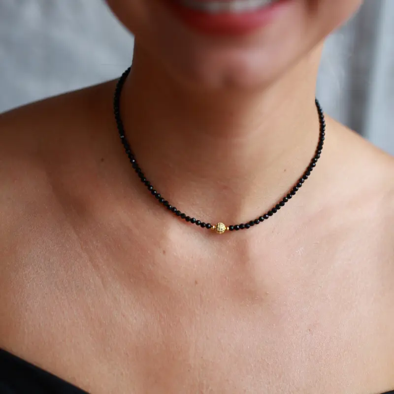 Naszyjnik Choker z Czarnym Turmalinem