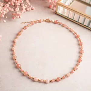 Naszyjnik Choker z Kamieniem Słonecznym