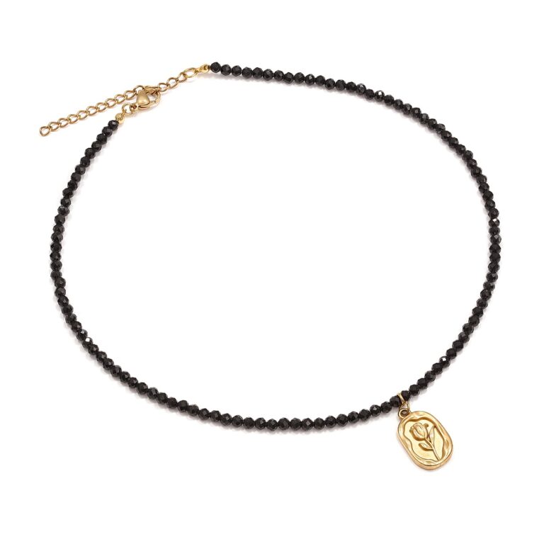 Naszyjnik Choker z Czarnym Turmalinem z LIMITOWANĄ zawieszką