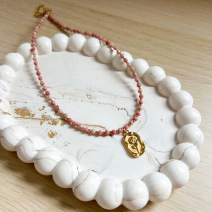 Naszyjnik Choker z Thulitem z LIMITOWANĄ zawieszką z okazji Dnia Matki