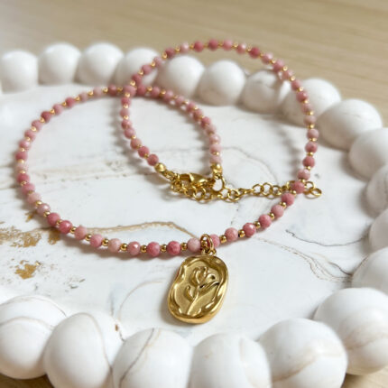 Naszyjnik Choker z Thulitem z LIMITOWANĄ zawieszką z okazji Dnia Matki